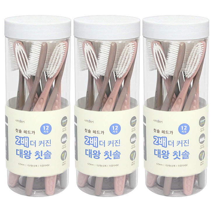 나무이야기 대왕칫솔, 12개입, 3통
