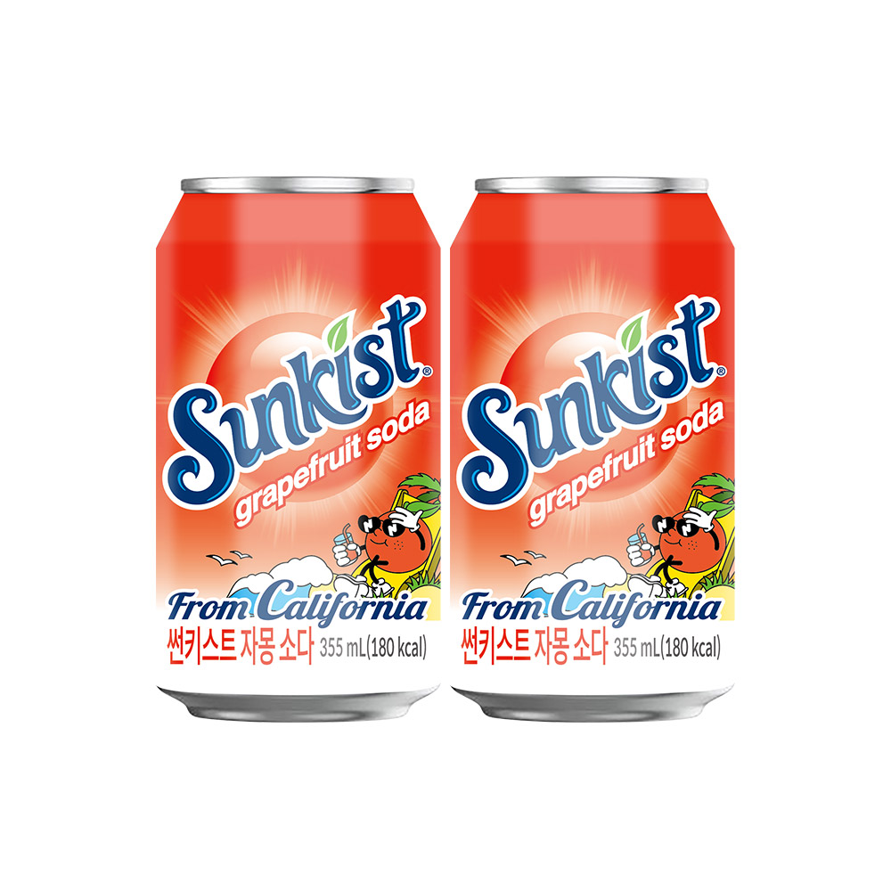 [토스쇼핑] 썬키스트, 자몽소다, 355ml, 24개