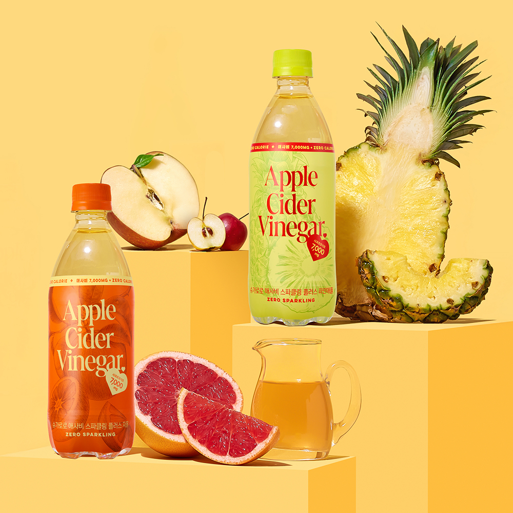 슈가로로 애사비 스파클링 플러스, 파인애플 500ml 12개 + 자몽 500ml 12개, 24개 토스쇼핑 특가