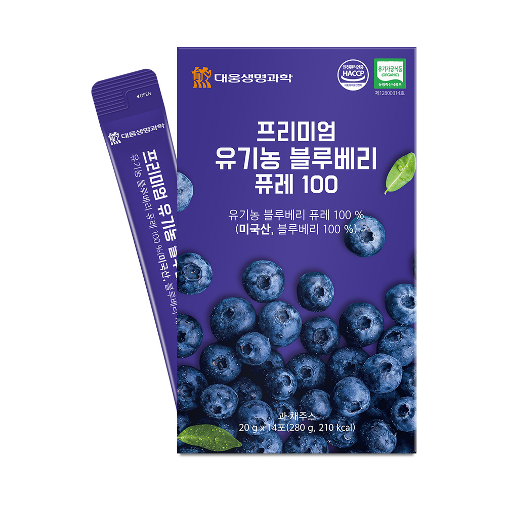 대웅생명과학 프리미엄 유기농 블루베리 퓨레, 20ml, 14개, 5개