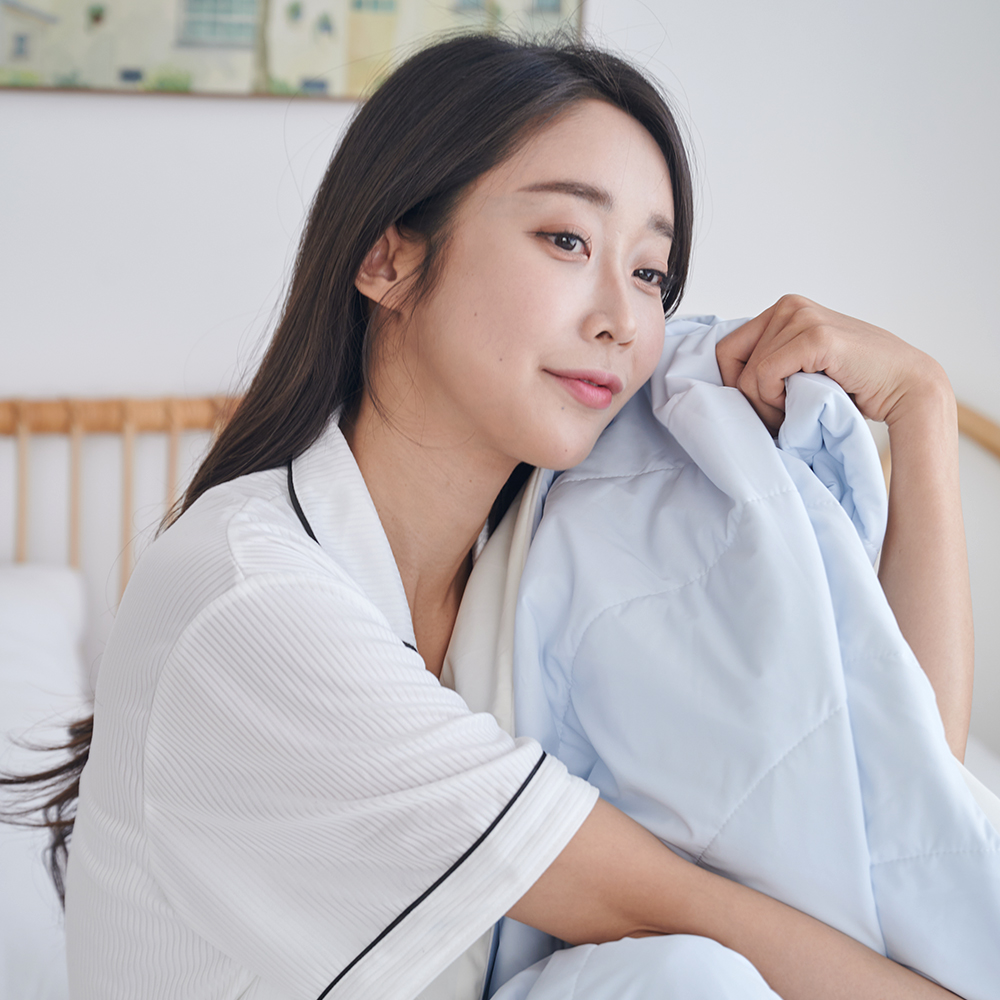 듀라텍스 냉감 쿨 이불, 블루아이보리, 슈퍼싱글, 2개