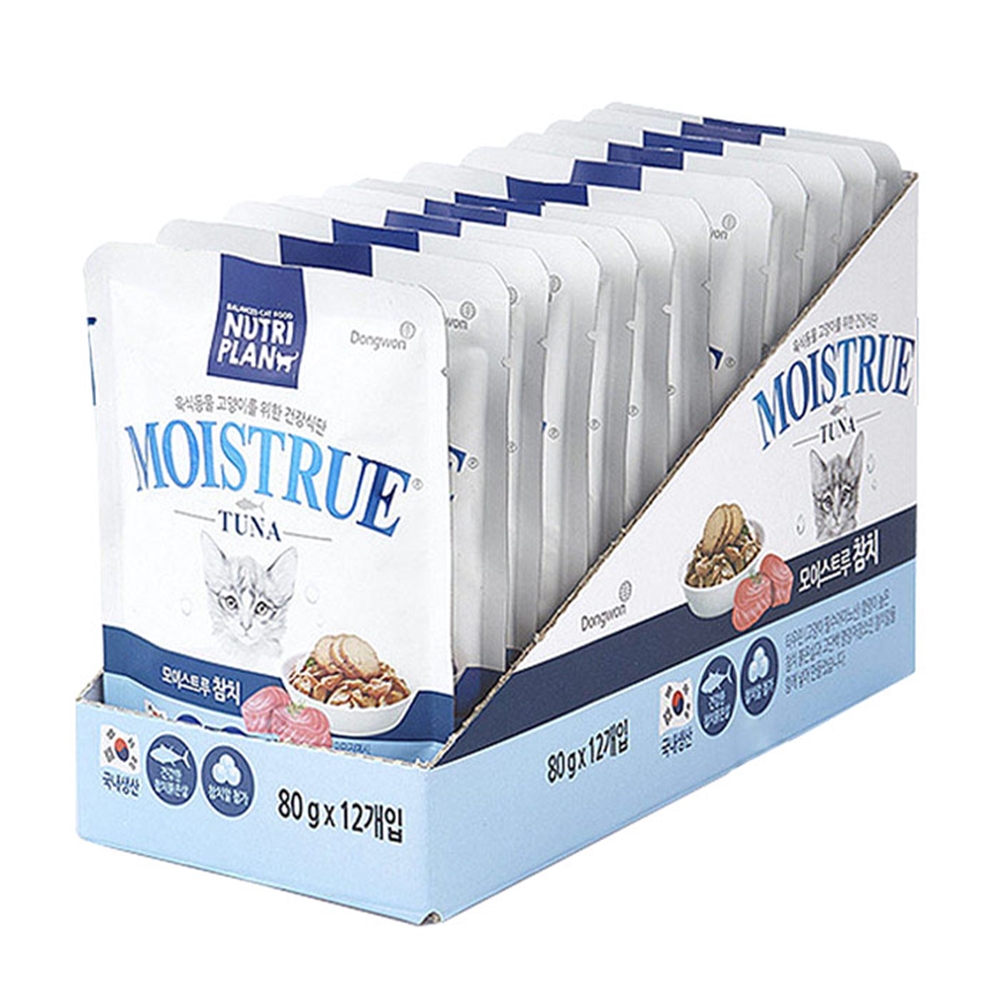 동원 뉴트리플랜 모이스트루 고양이 파우치, 참치, 80g, 24개입, 1개