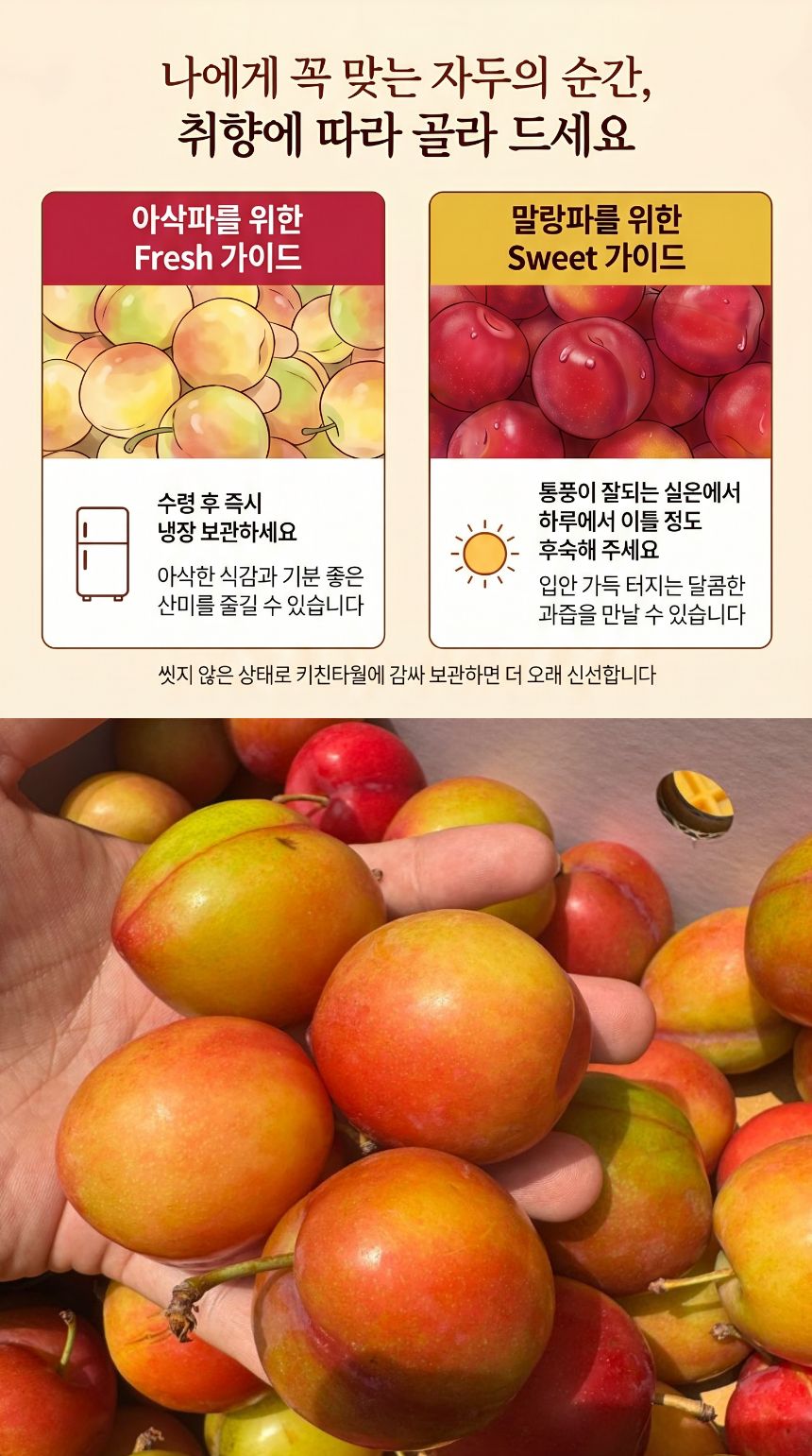 팜보스 국내산 햇자두, 개당 55g-65g, 4kg, 1박스