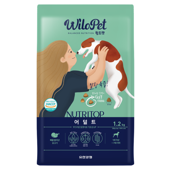 윌로펫 뉴트리탑 어덜트 사료, 1-7세, 닭, 1.2kg, 1개 상품 이미지 1