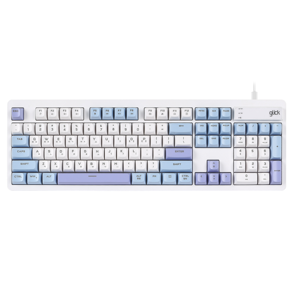 지클릭커 OFFICEPRO OPK50 사일런스 M RGB 풀윤활 무소음 방수 키보드 104키, 스카이시티, 멤브레인