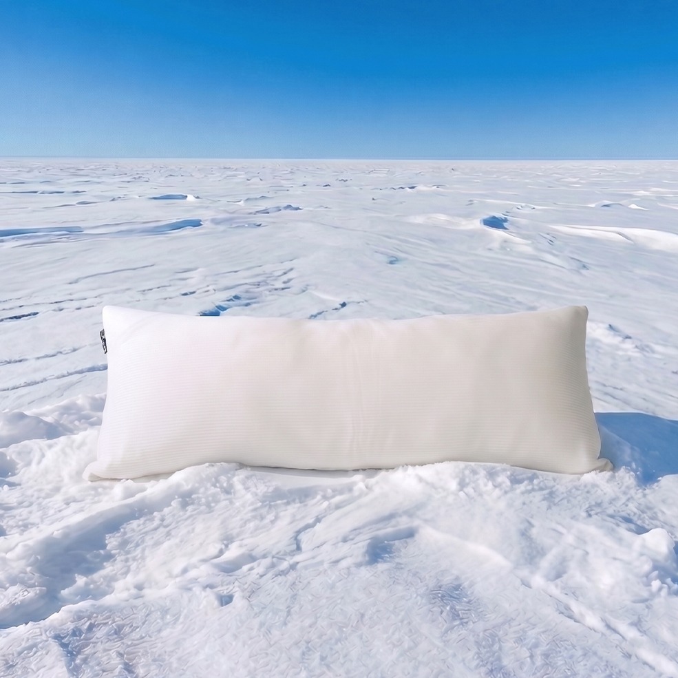 코튼렛 3중직 쿨 냉감 바디쿠션커버, 화이트, 40x100cm