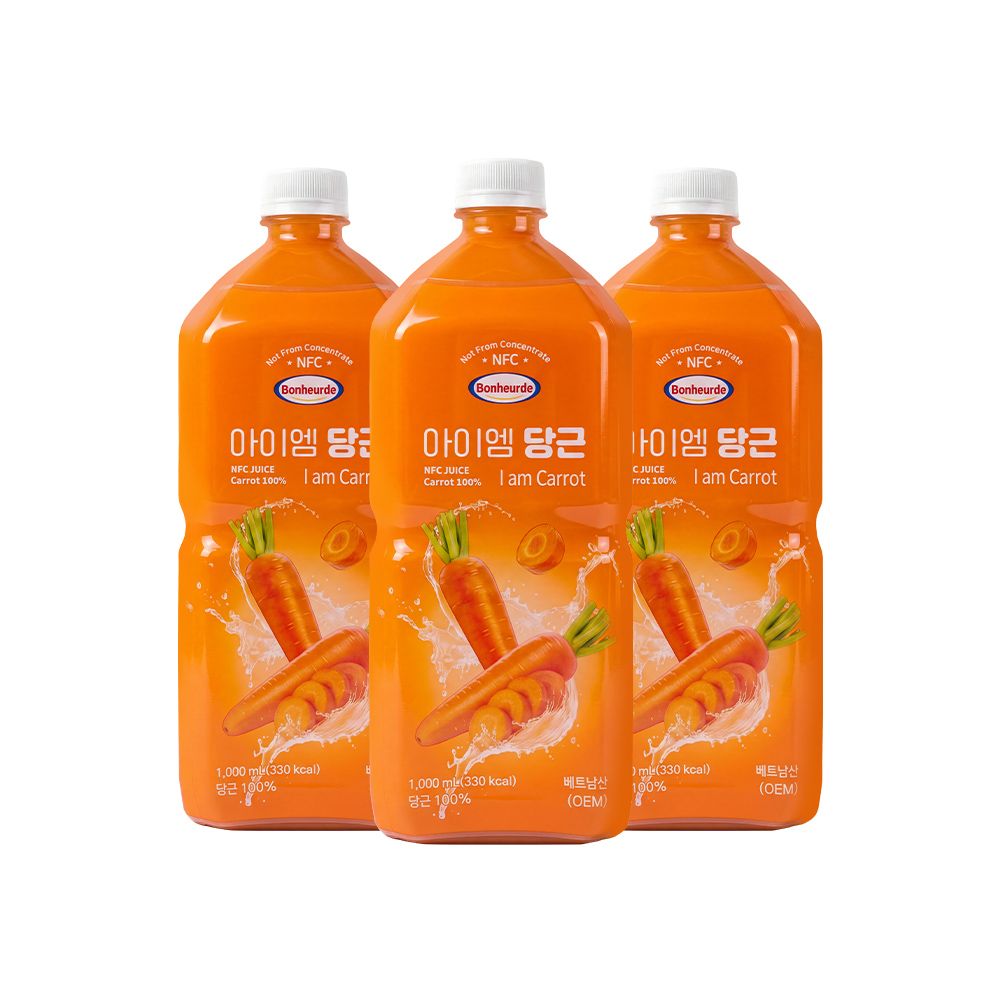보넬드 아이엠 당근 주스, 1L, 3병 상품 이미지 2