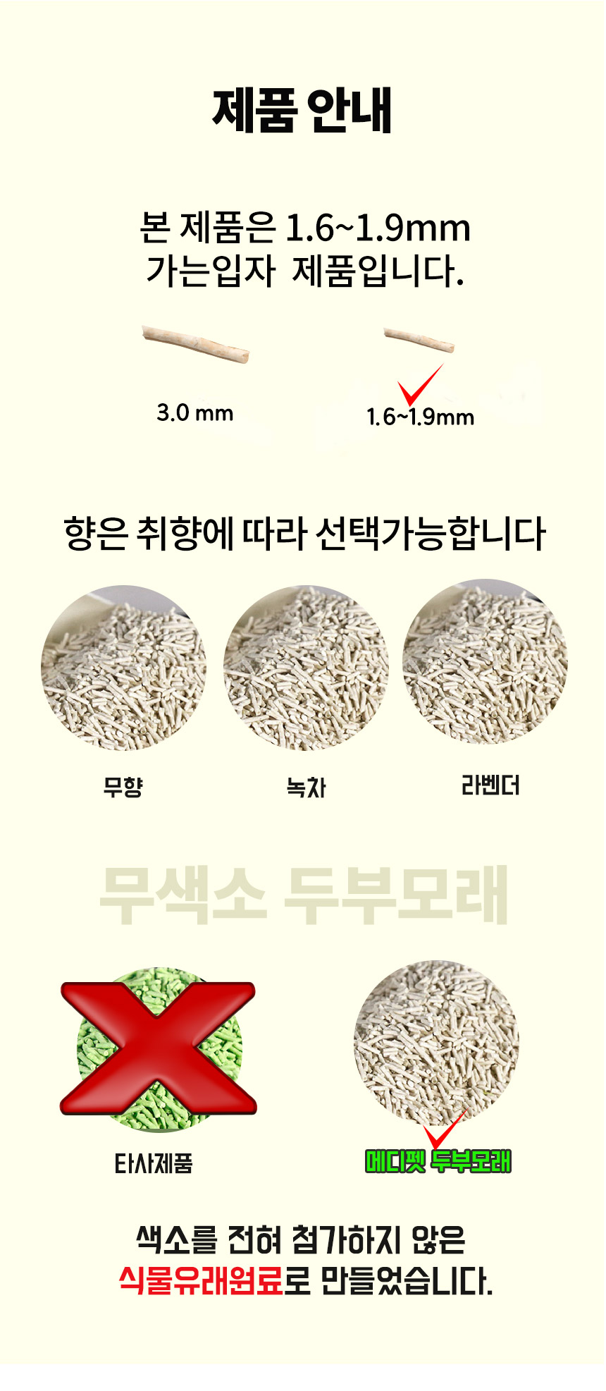 메디펫 고양이 두부모래, 녹차향, 10L, 5개 상세 이미지 2