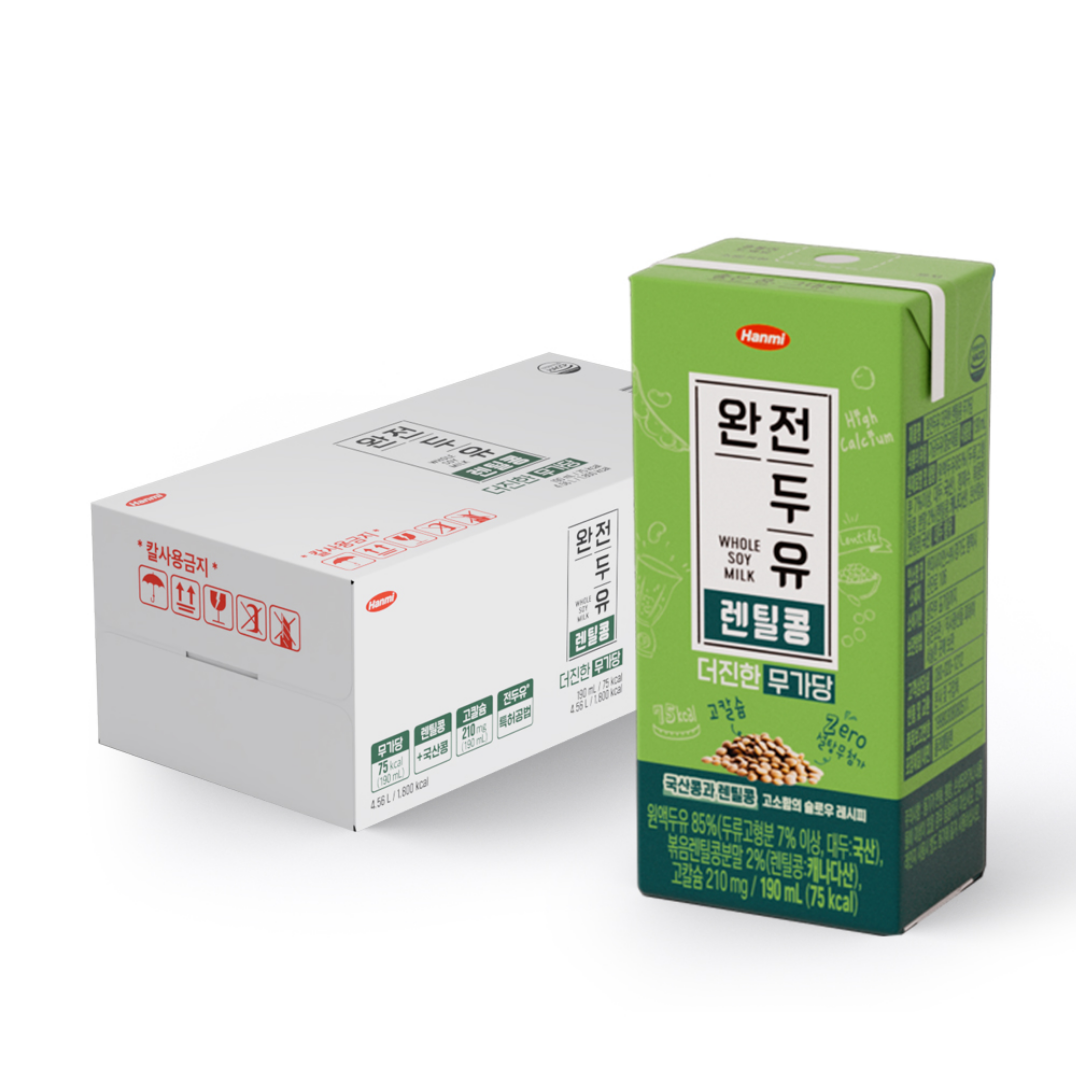 한미 완전두유 더진한 렌틸콩 무가당, 190ml, 24개 상품 이미지 1