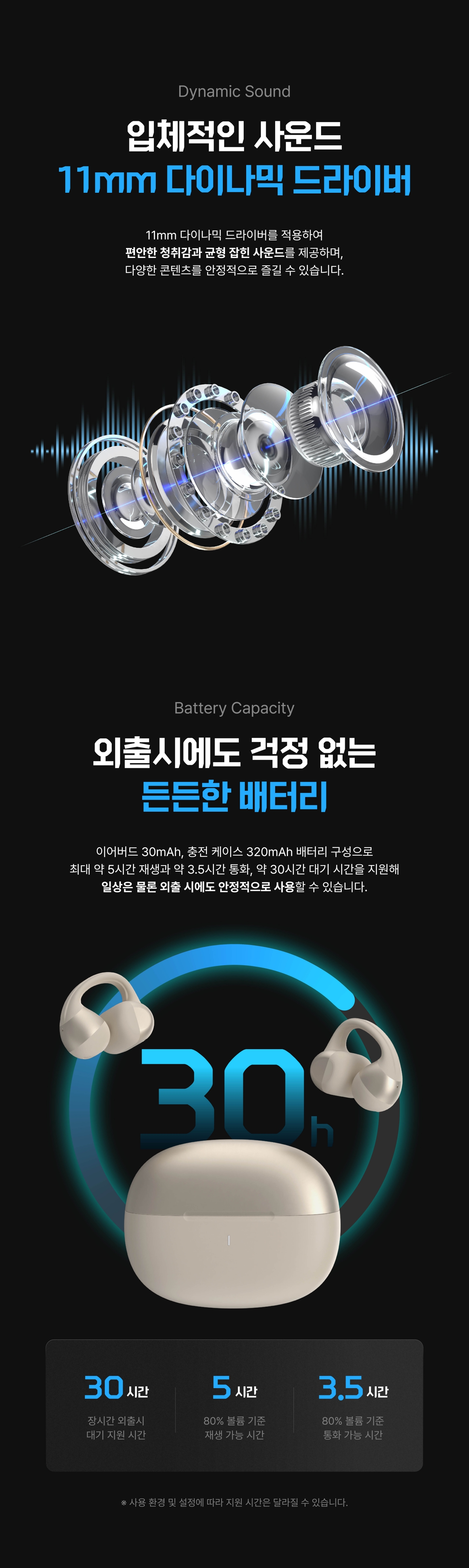 이어맥 귀걸이형 TWS, 아이보리 상세 이미지 4