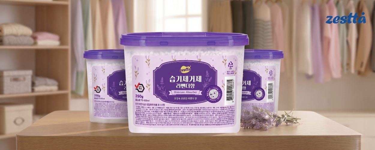 제스타 습기제거제, 라벤더향, 250g, 18개