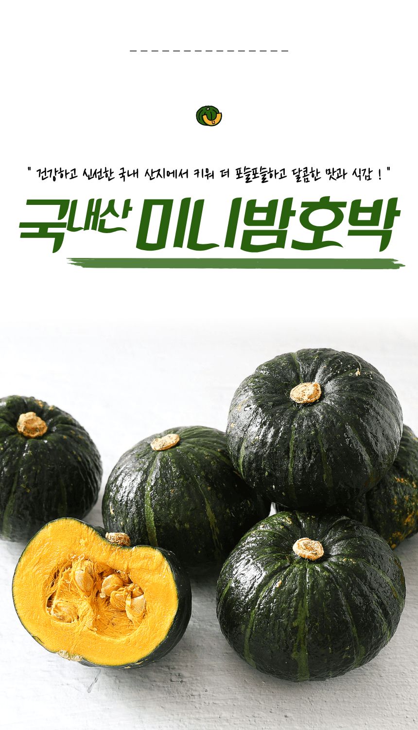 국내산 미니밤호박 보우짱, 2-6수 내외, 1kg, 1박스 상세 이미지 4