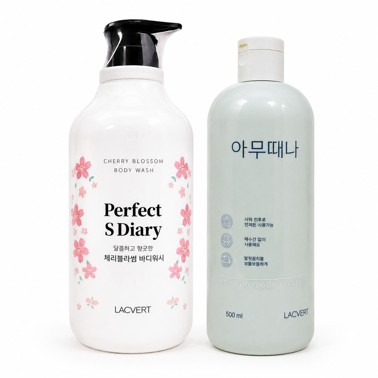 라끄베르 아무때나 때필링 500ml + 체리블라썸 바디워시 1000ml, 1세트 상세 이미지 1