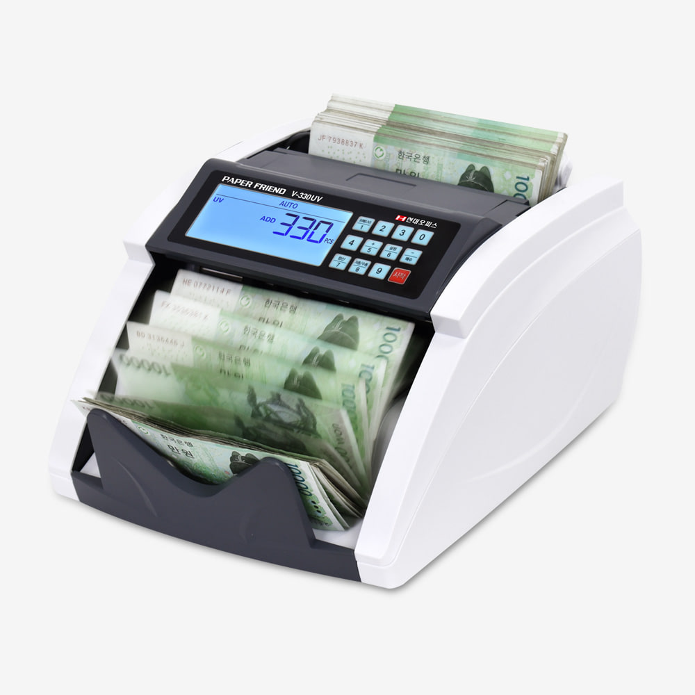 현대오피스 지폐 계수기 NEW V-330UV, 1개