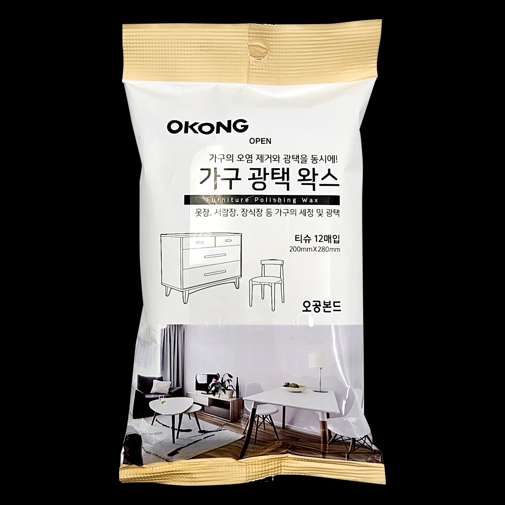 오공 가구 광택 왁스, 12ml, 2개