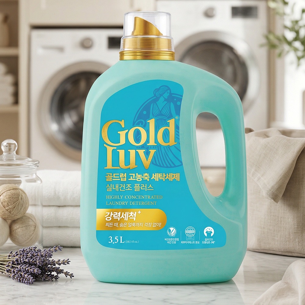 골드럽 고농축 실내건조 플러스 세탁세제 용기, 3.5L, 3개 상품 이미지 8