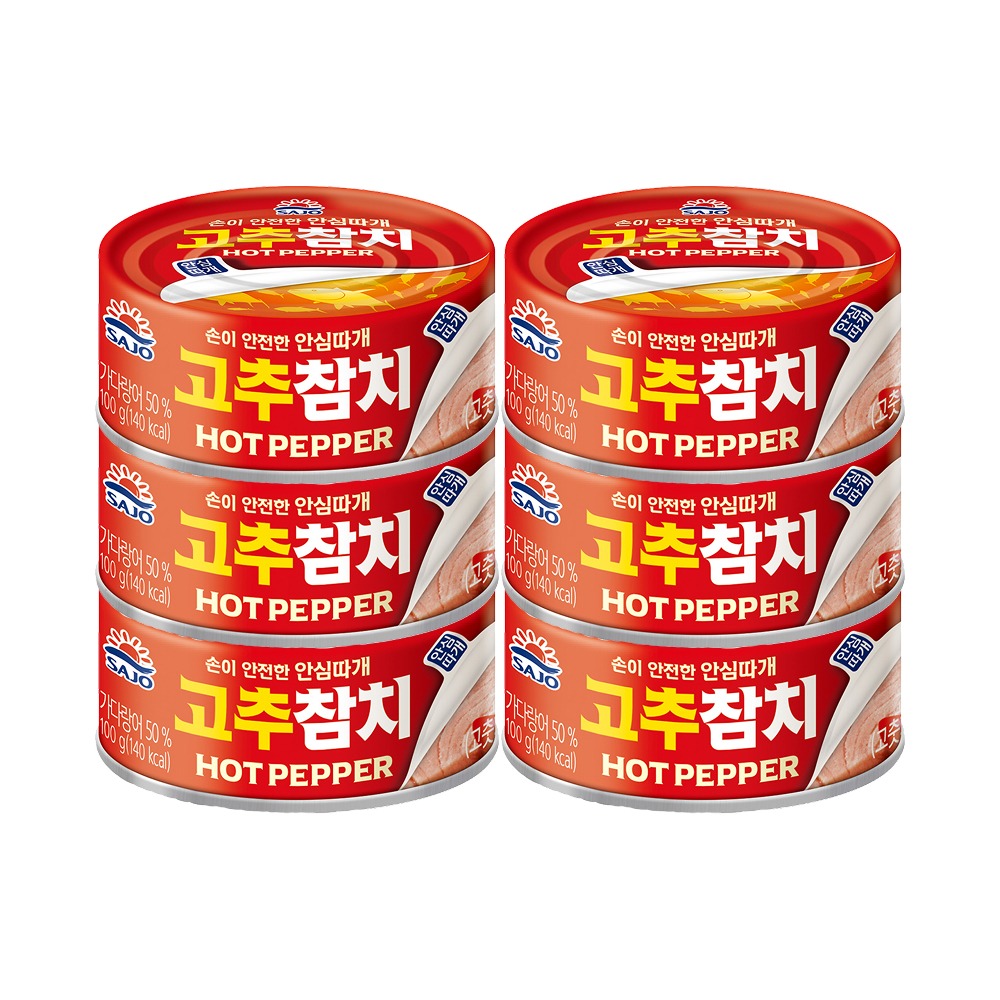 사조 고추참치, 100g, 6개