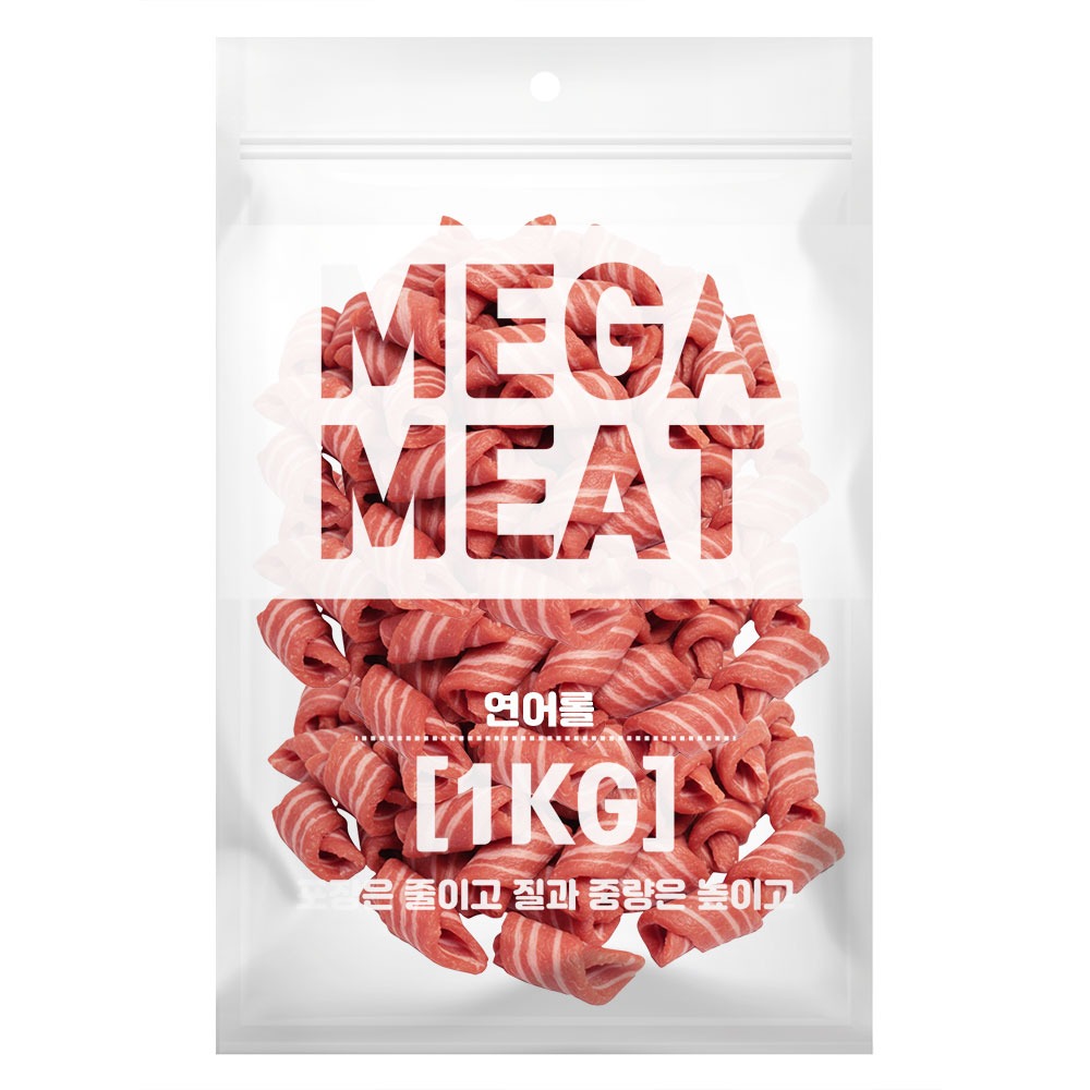 메가미트 강아지 간식, 연어롤, 1kg, 1개 상품 이미지 1