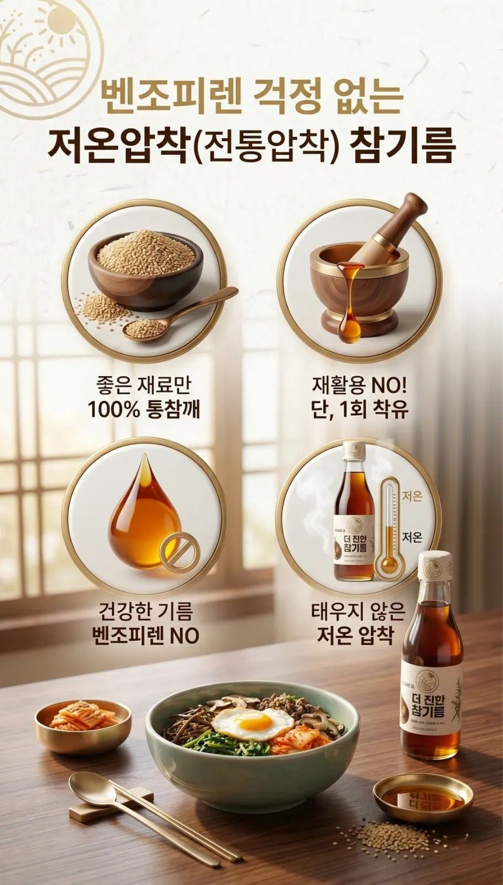 들녘 전통압착 더 진한 통참깨100퍼센트 참기름 + 통들깨100퍼센트 들기름, 350ml, 2병, 2세트 상세 이미지 4