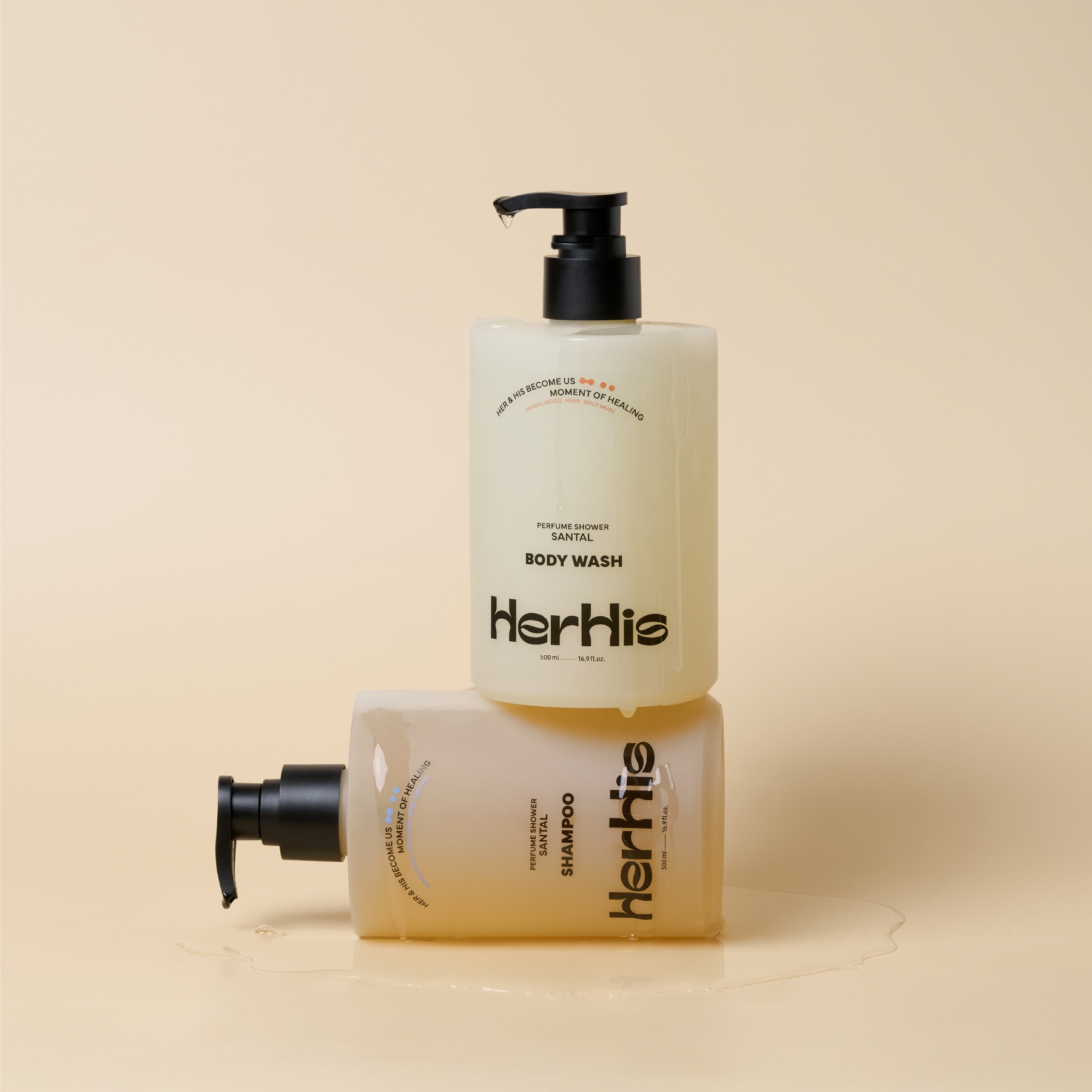 허히즈 퍼퓸 샤워 상탈 바디워시&샴푸 선물세트, 500ml, 1세트 토스쇼핑 특가