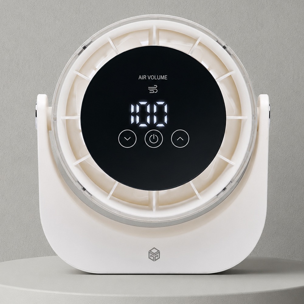 디지지 Air 100 LCD 탁상용 서큘레이터, 크림화이트