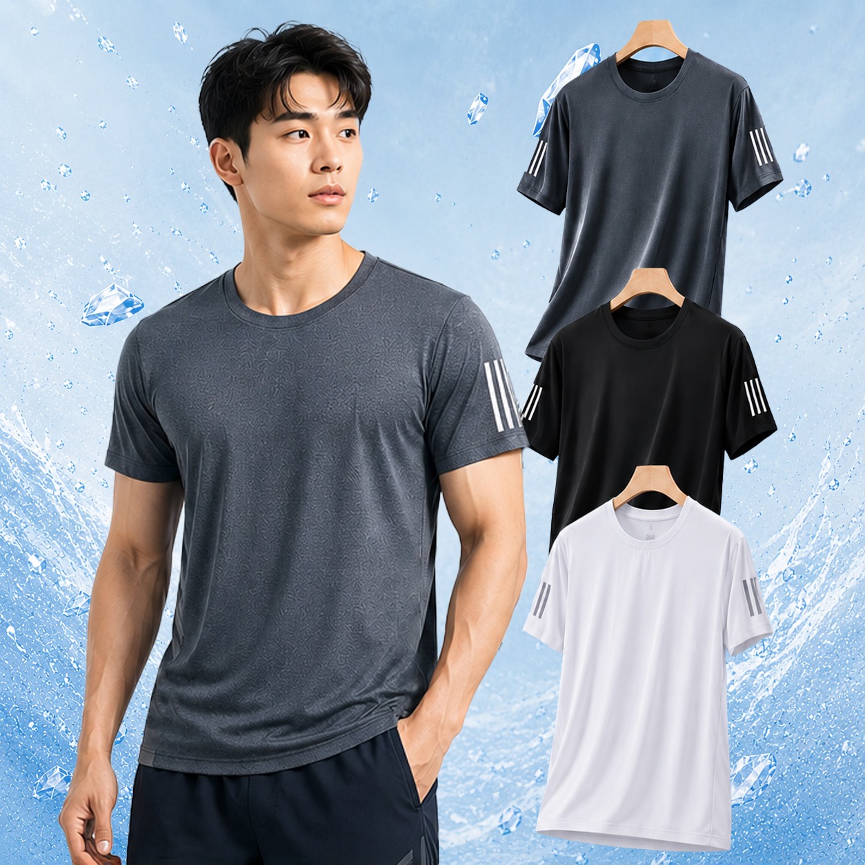 남여 공용 쿨링 기능성 반팔티, 블랙, 2XL, 3개 토스쇼핑 특가