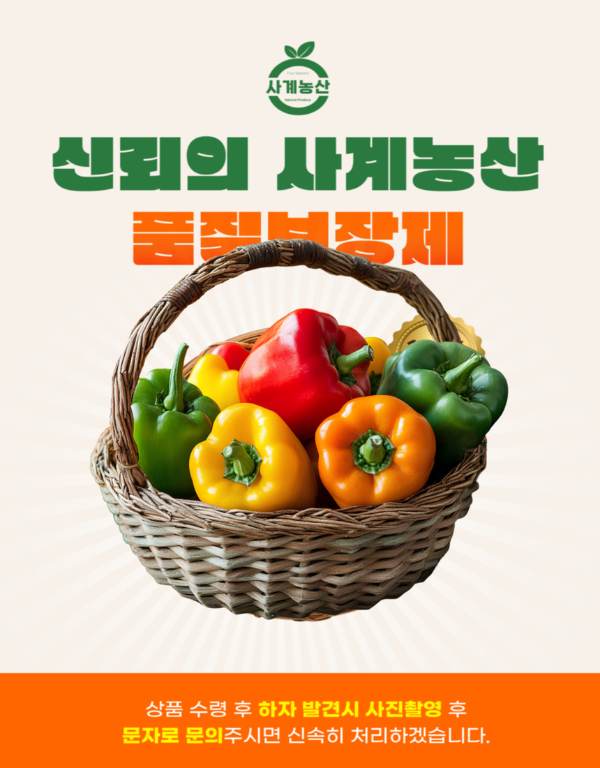 못난이 파프리카 혼합, 국내산, 1kg, 1박스 상세 이미지 3