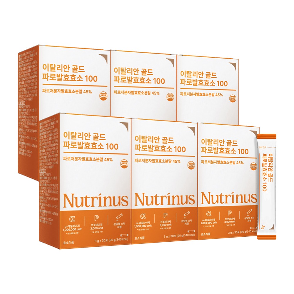 뉴트리너스 이탈리안 골드 파로 발효효소 100, 3g, 30포, 6개 상세 이미지 2