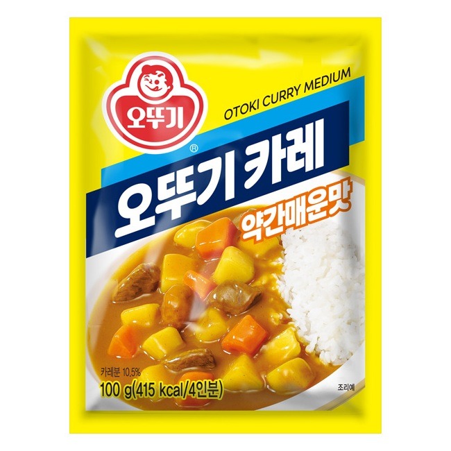 오뚜기 오뚜기카레 분말 약간매운맛, 100g, 3개