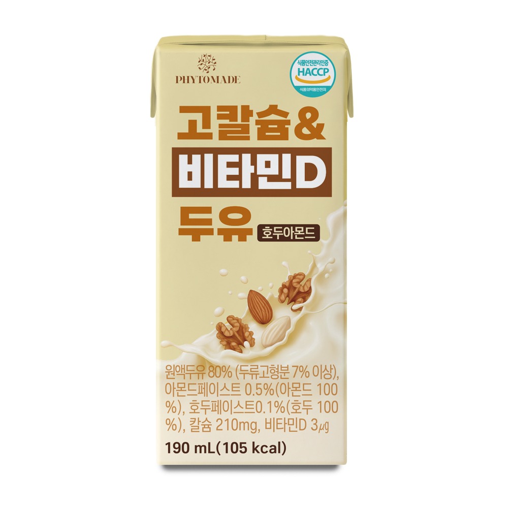파이토메이드 고칼슘&비타민D 두유 호두아몬드, 190ml, 24개, 1세트 상세 이미지 3