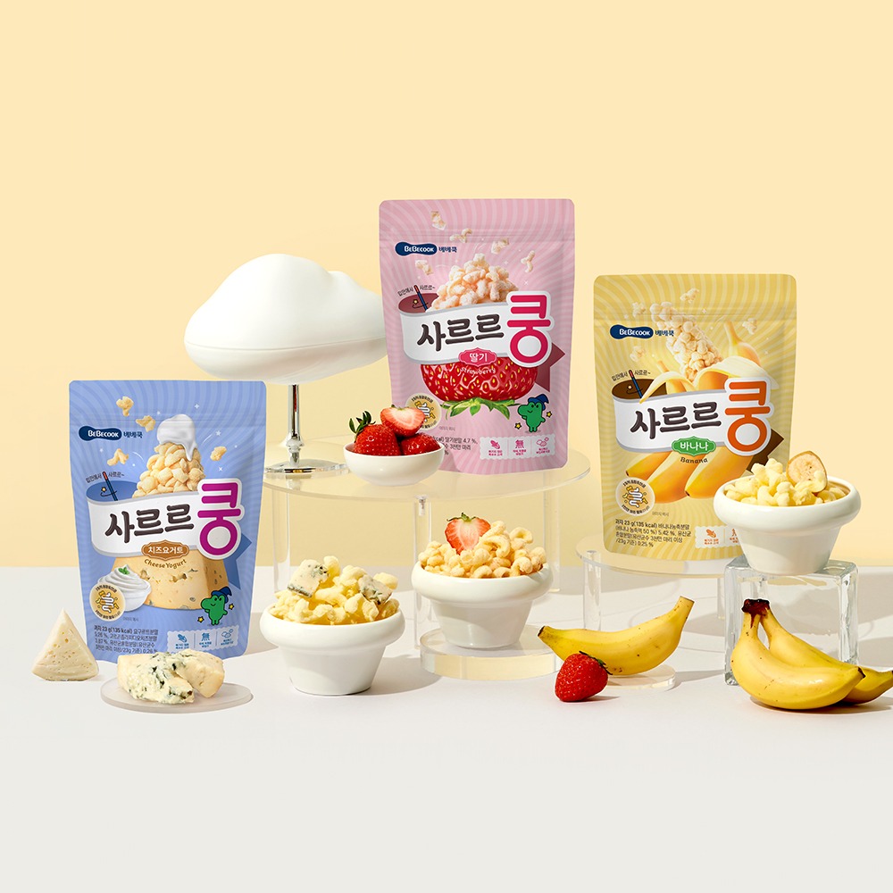 베베쿡 사르르쿵 아이 간식, 치즈요거트, 23g, 6개