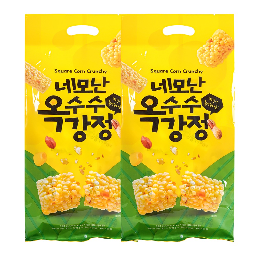 [토스쇼핑] 네모난 옥수수 강정, 320g, 2개