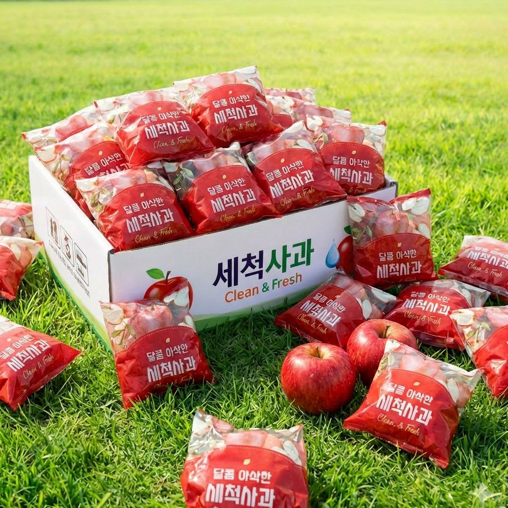 세척사과, 최대15brix, 마트납품용, 꿀사과, 3kg, 1박스