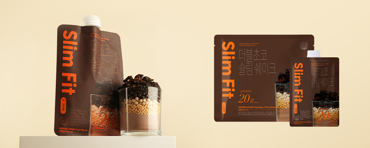 익스트림 슬림쉐이크 더블초코, 45g, 7포, 1세트