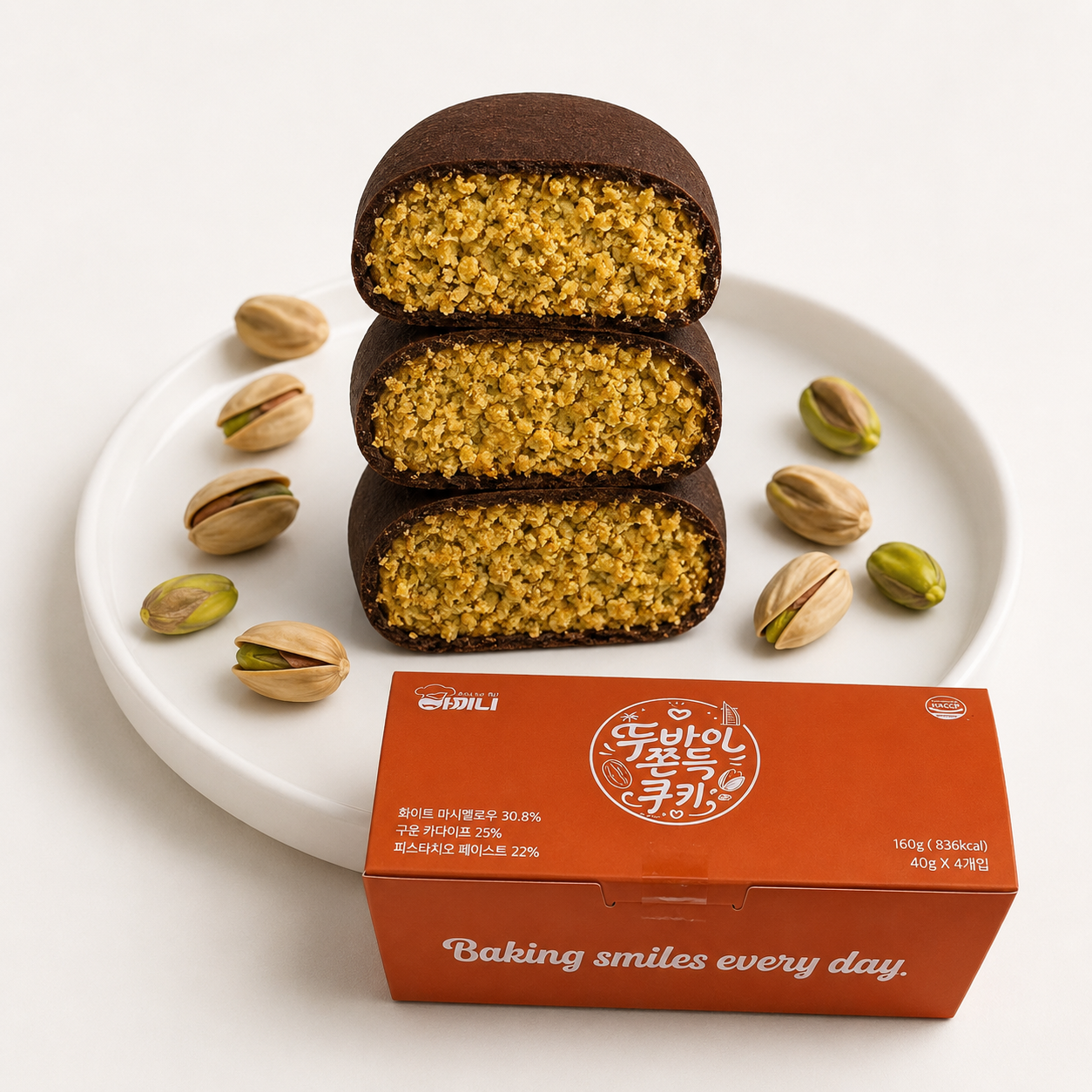 아끼니 진짜 두바이 쫀득 쿠키, 40g, 4개입, 1개