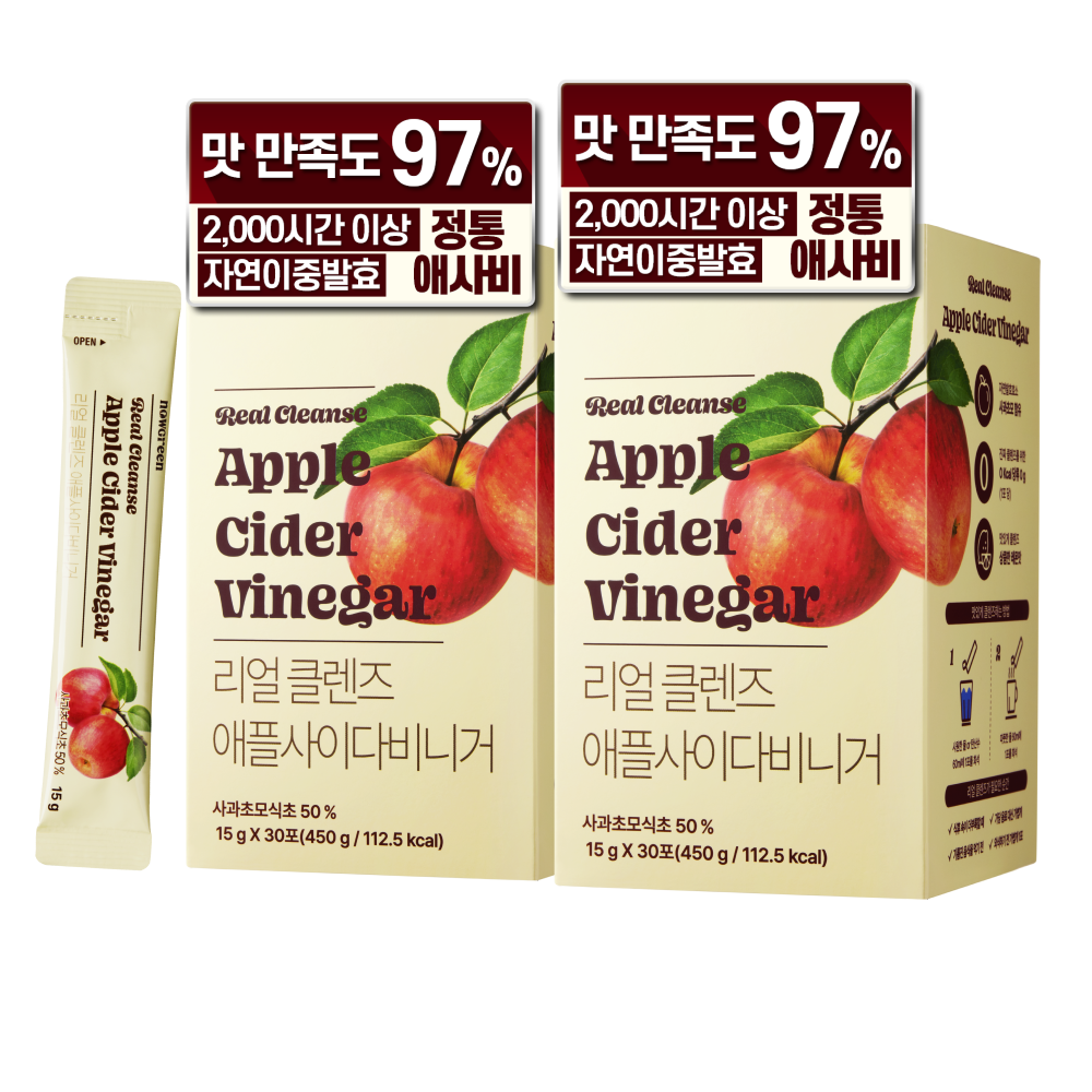 나우그린 리얼 클렌즈 애사비 애플사이다비니거, 30포, 2박스 상세 이미지 2