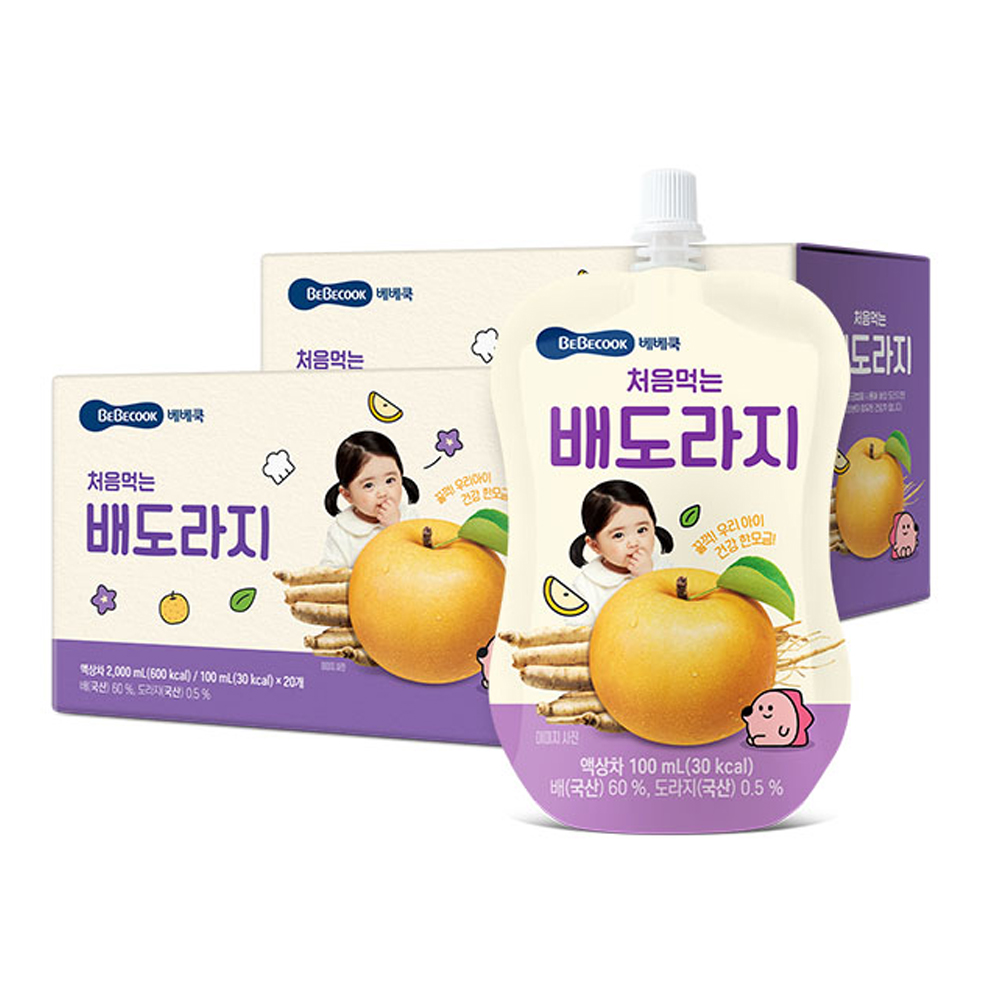베베쿡 처음 먹는 배도라지, 100ml, 40개