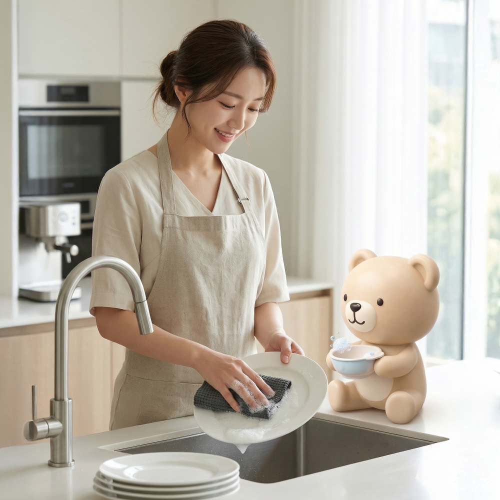 쟈니베어 일회용 수세미, 그레이, 80매, 2개 상품 이미지 5