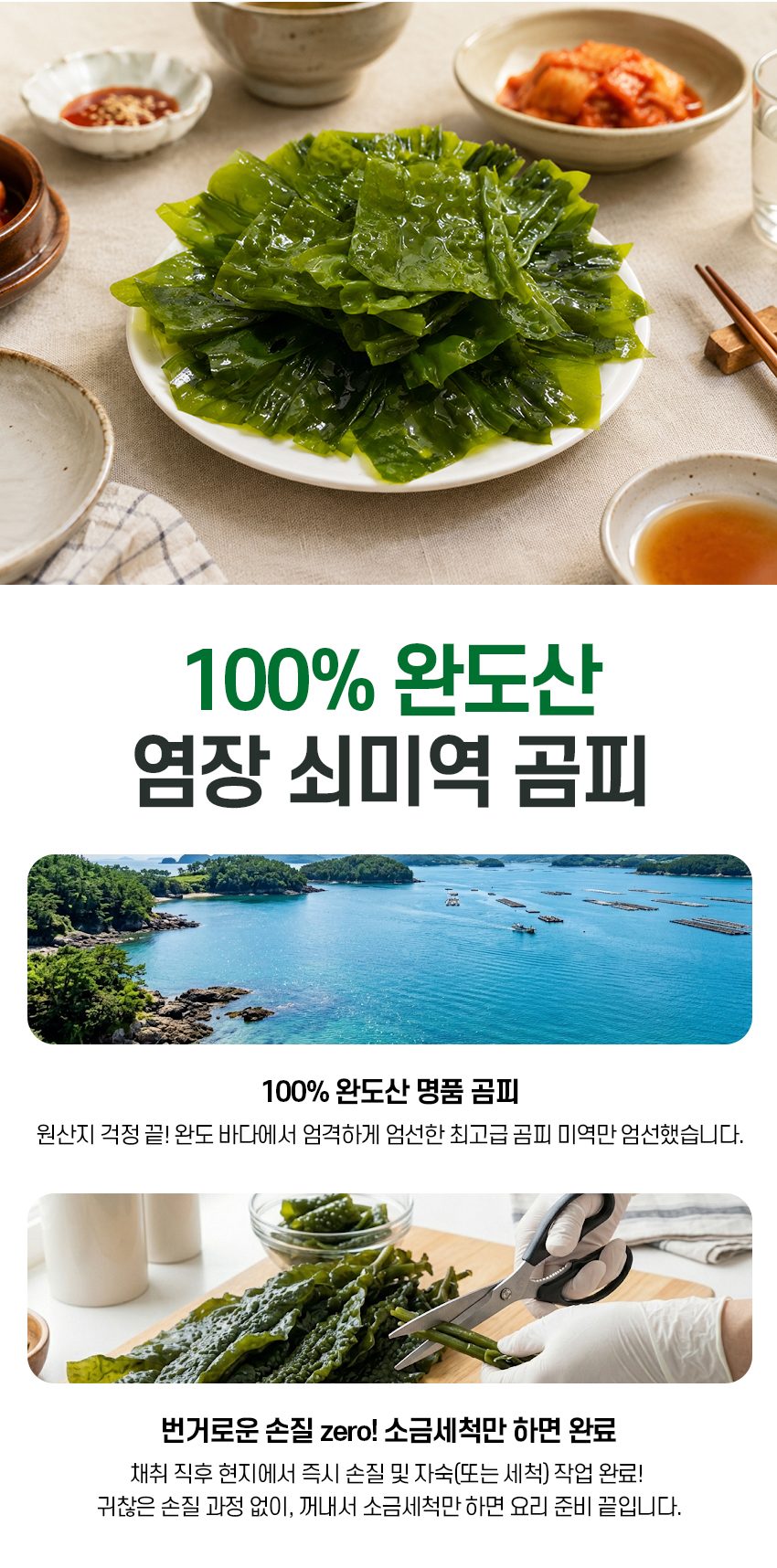 완도 염장 쇠미역 곰피, 3kg, 1개 + 갈치속젓, 100g, 1개