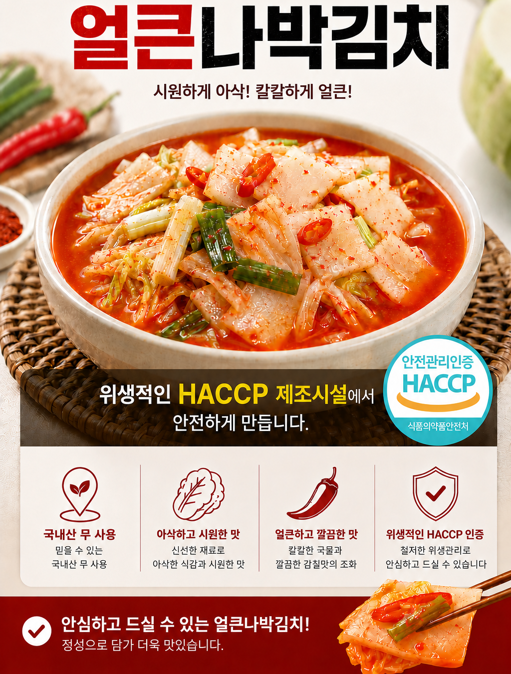 나박김치, 1kg, 1개 상세 이미지 2
