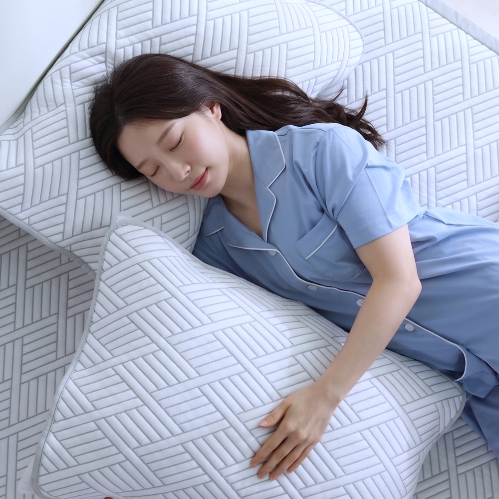 머레이 아이스 듀라쿨 에어매쉬 냉감패드, 화이트, 퀸, 150x210cm, 쿨매트+쿨베개 세트