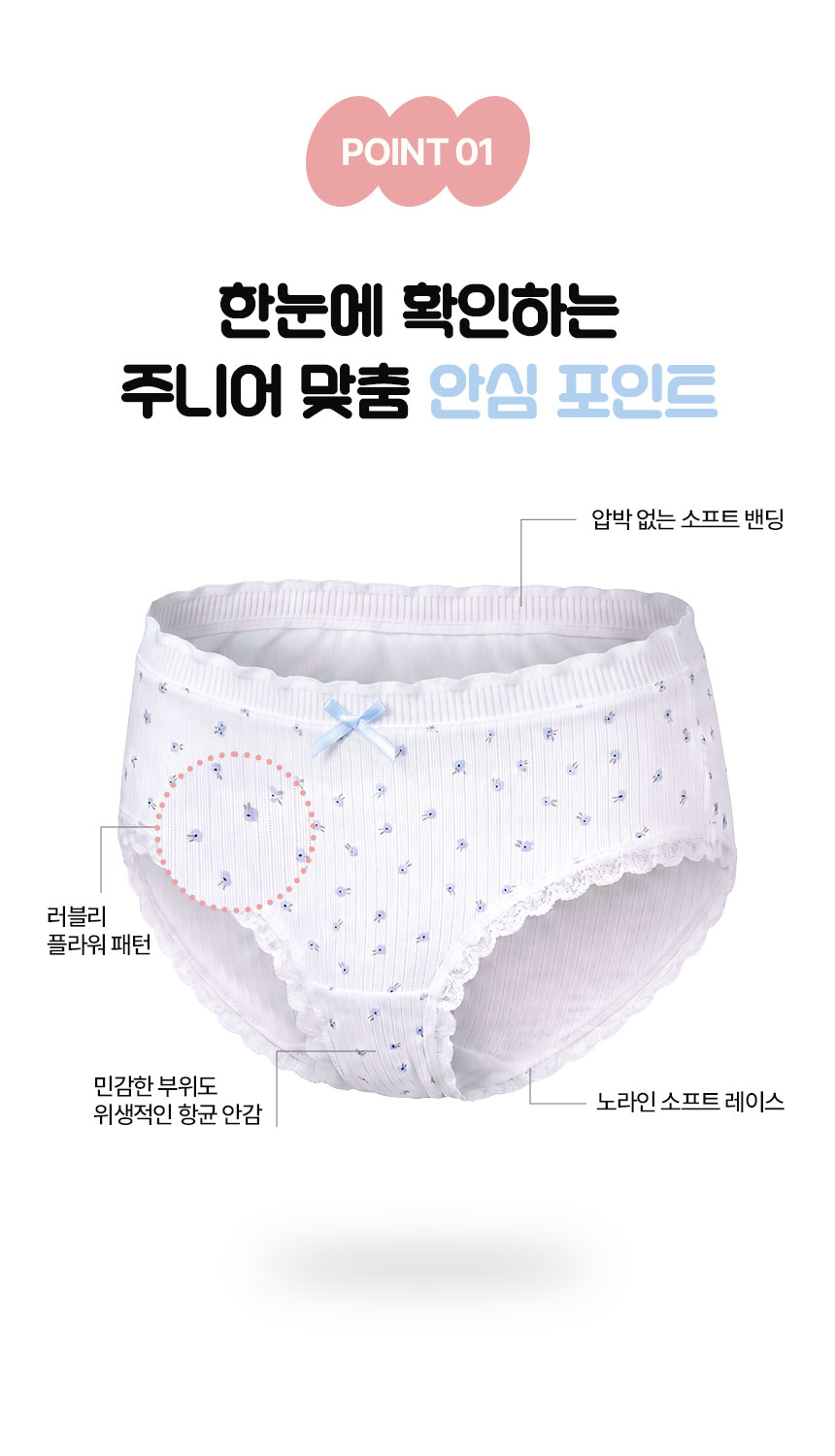 르브니 주니어 루나 팬티 5종 세트, CW루나 5종, L, 1세트 상세 이미지 5