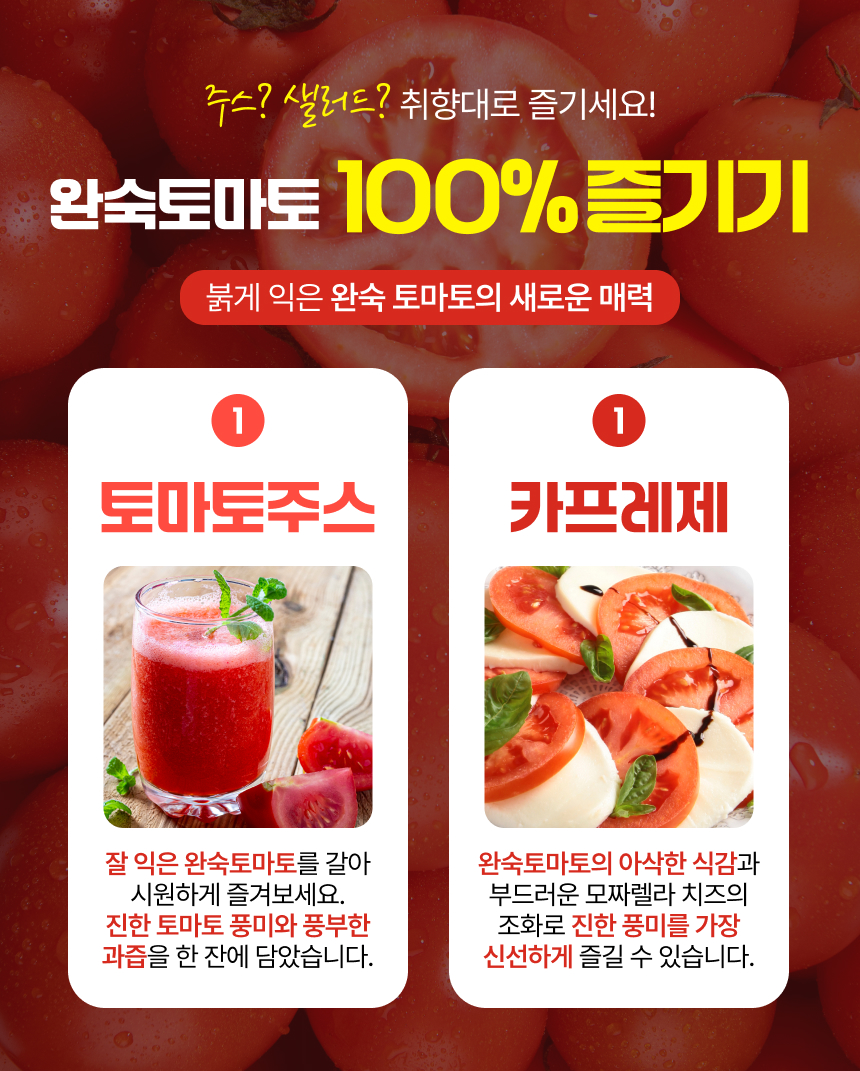 백년본가 프리미엄 유럽종 완숙 토마토 못난이, 주스용, 5kg, 1개