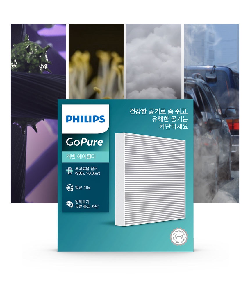 필립스 차량용 초미세먼지 항균 에어컨 필터, PM0.3, 캐빈필터, 0081, 1개 상세 이미지 3