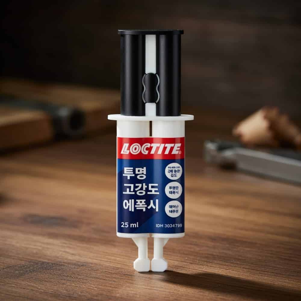 록타이트 유리접착 석재본드 투명 고강도 에폭시 접착제, 1개