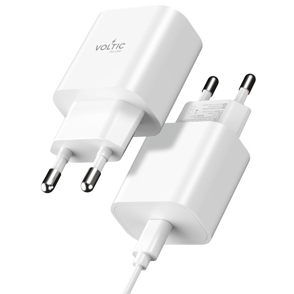볼틱 컬러플 C타입 초고속충전기, PD25W, C to C 60W 케이블 포함, 1m, 화이트, 1개