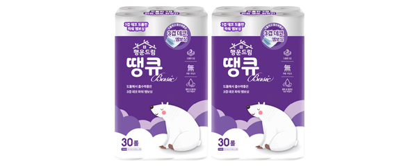 행운드림 땡큐 베이직 화장지, 3겹, 30롤, 14m, 2팩