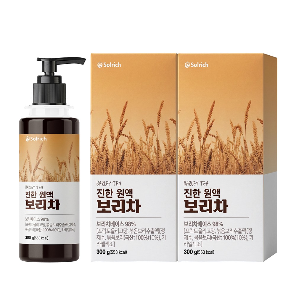 솔리치 진한 원액 보리차, 300ml, 2개