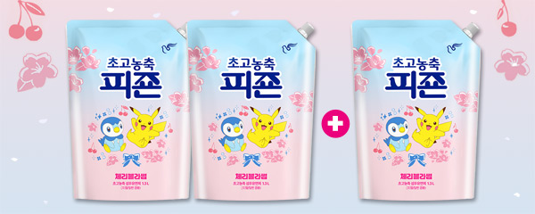 초고농축 피죤 체리블라썸 섬유유연제, 1.3L, 3개