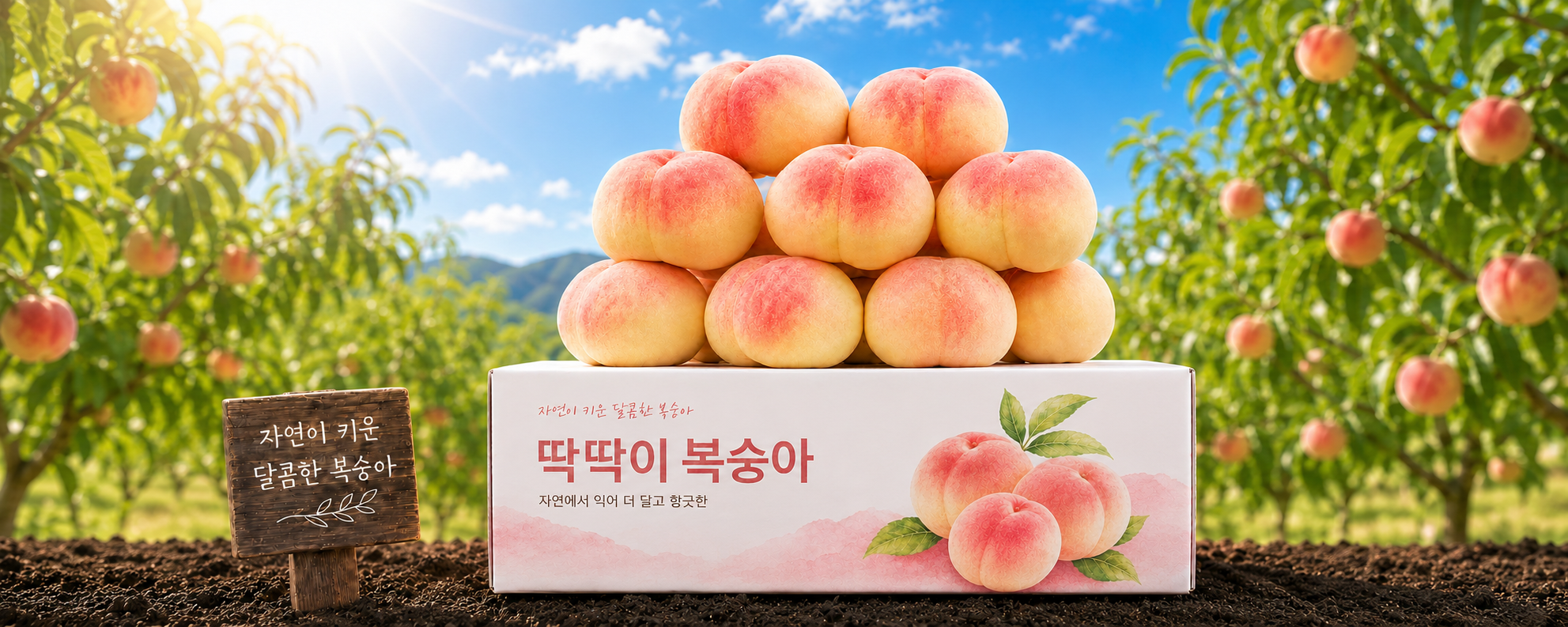 경북 백도 딱딱이 복숭아, 특품, 대과, 2kg, 1박스